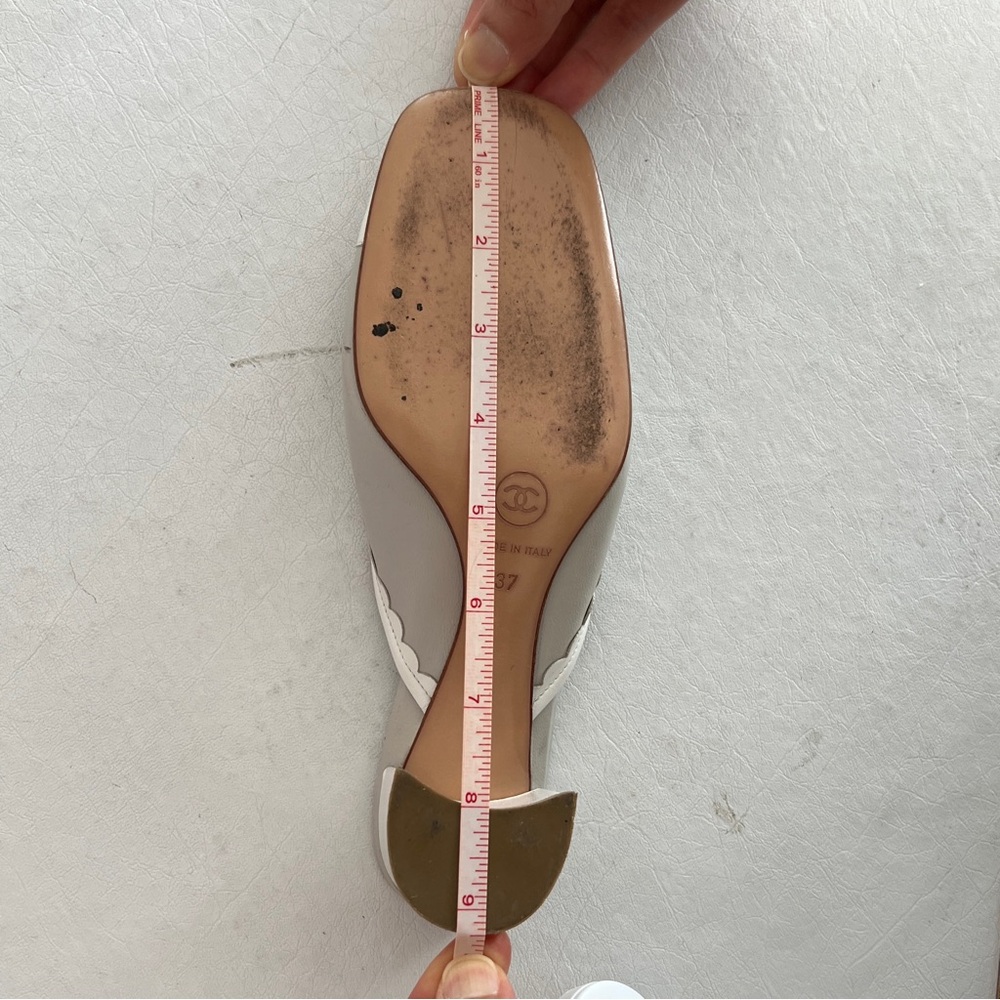 CHANEL Women's Cream and Gray Mules - Picture 16 of 16